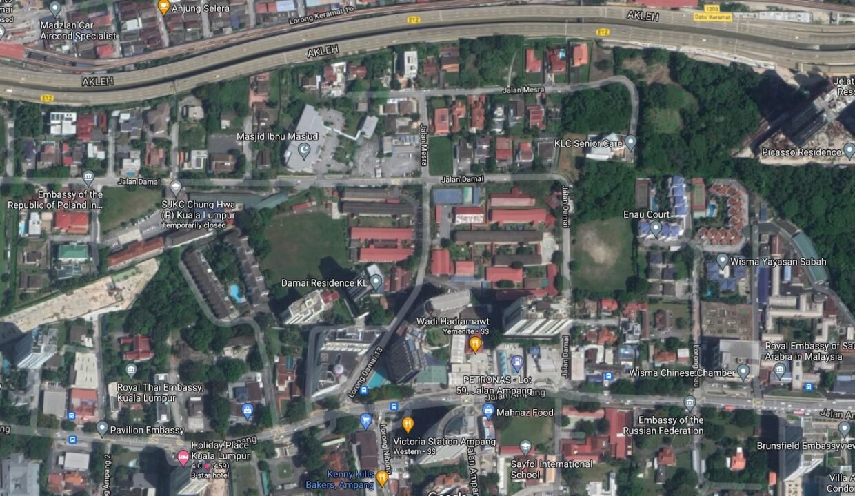 Ampang 13500sf freehold land location map