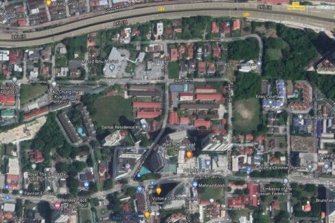 Ampang 13500sf freehold land location map