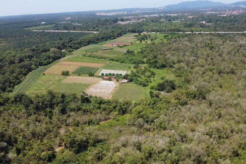 View from Plot B towards Lot A Aerial 3